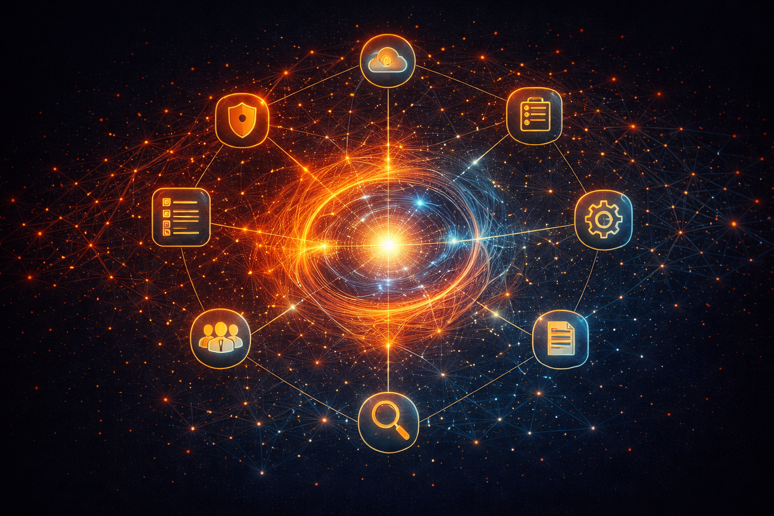 An AI workforce — capabilities around a hub